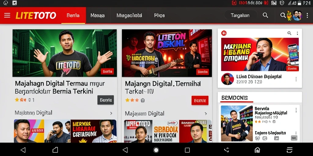 Tampilan antarmuka LITETOTO yang menarik dan modern.