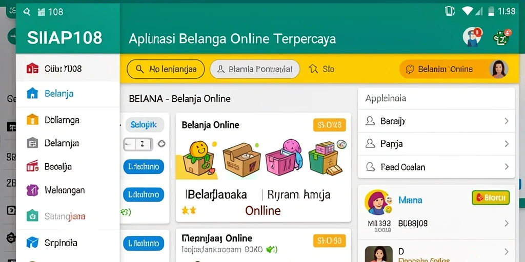 Antarmuka SIAP108 yang memudahkan belanja online.