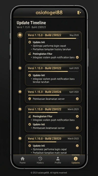Tampilan riwayat versi asiatogel88